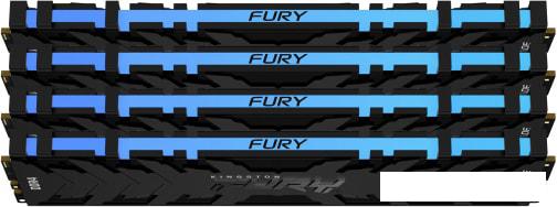 Оперативная память Kingston FURY Renegade RGB 4x8GB DDR4 PC4-25600 KF432C16RBAK4/32 - фото