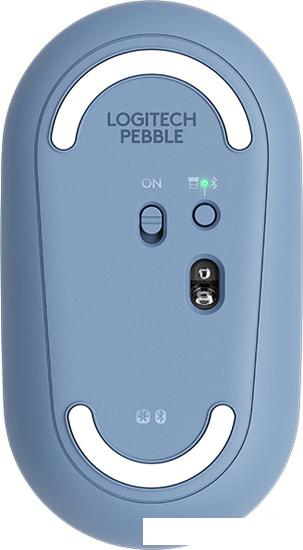 Мышь Logitech M350 Pebble (голубой) - фото