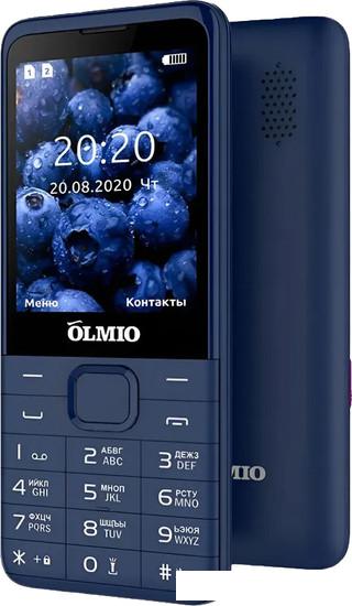 Кнопочный телефон Olmio E29 (синий) - фото