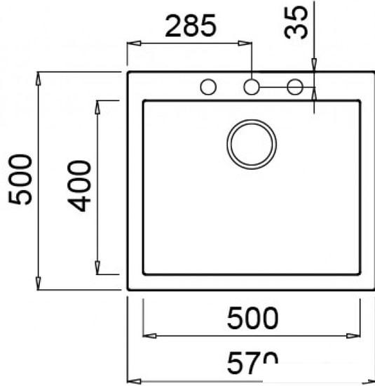 Кухонная мойка Elleci Quadra 105 Cemento G48 - фото