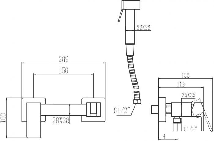 Смеситель Savol S-FXQ007H - фото