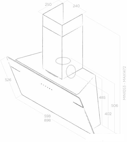 Кухонная вытяжка Elica L'essenza WH/A/60 PRF0124233A - фото