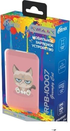 Портативное зарядное устройство Ritmix RPB-10007 (сердитый кот) - фото