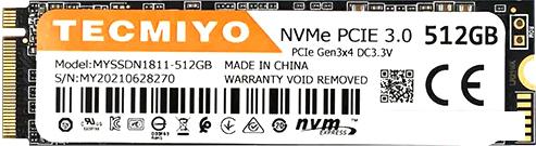 SSD Tecmiyo 512GB MYSSDN813-512GB - фото