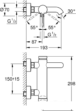 Смеситель Grohe Essence New 33624001 - фото