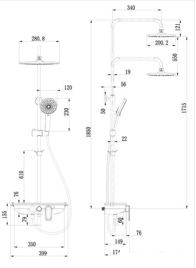 Душевая система  Lemark Tropic LM7012C - фото