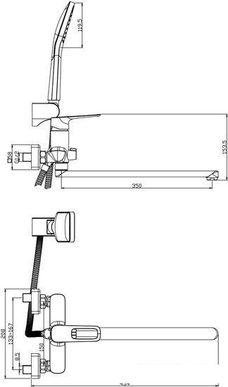 Смеситель Rossinka Silvermix RS46-32 - фото