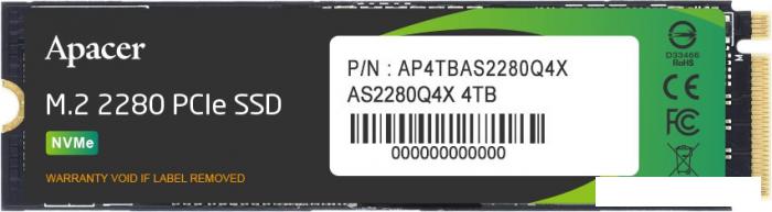 SSD Apacer AS2280Q4X 4TB AP4TBAS2280Q4X - фото