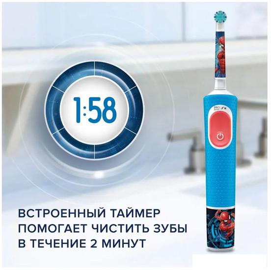 Электрическая зубная щетка Oral-B Vitality Pro 103 Kids Spiderman D103.413.2K - фото