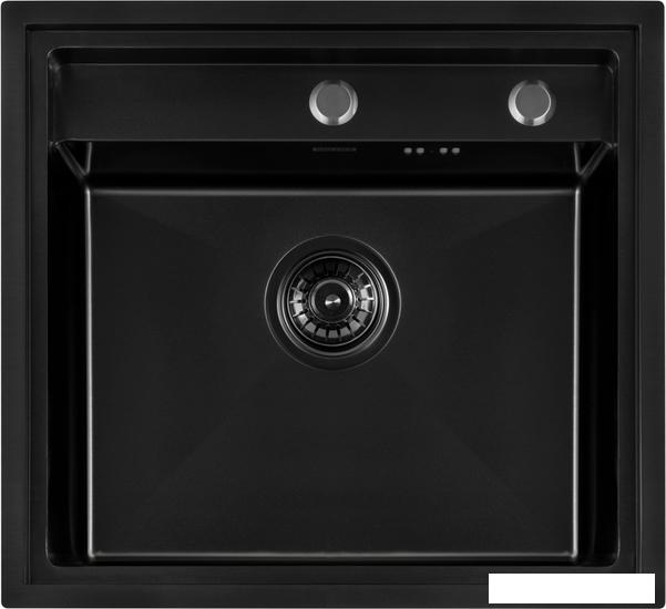 Кухонная мойка ARFEKA Eco AR 520*490 Black PVD Nano - фото