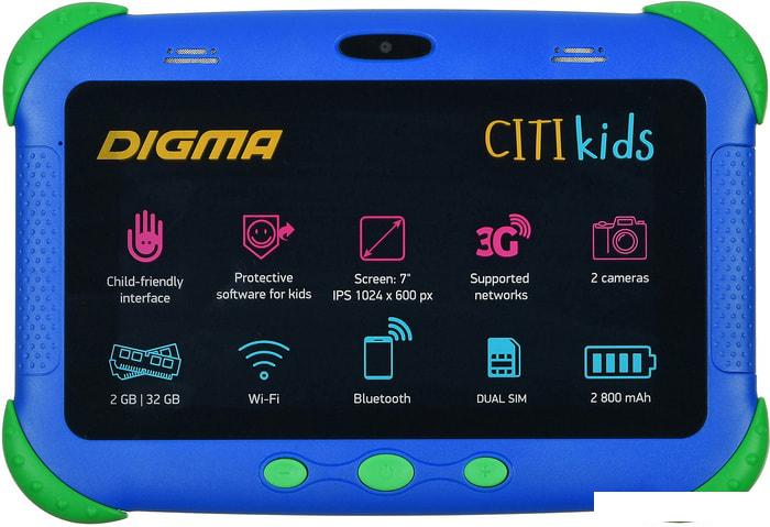 Планшет Digma CITI Kids CS7216MG 32GB 3G (синий) - фото