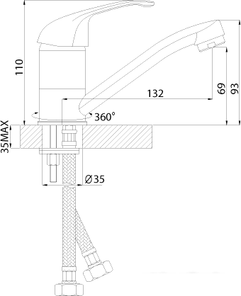 Смеситель Rossinka Silvermix A35-22U - фото