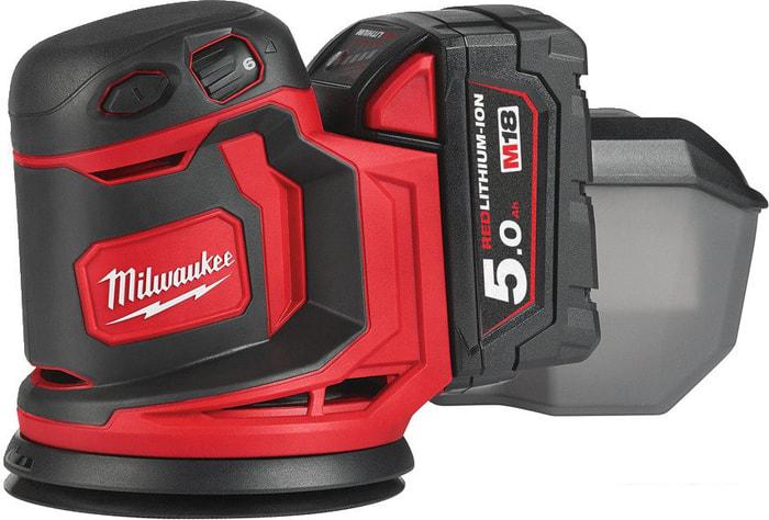 Эксцентриковая шлифмашина Milwaukee M18 BOS125-502B 4933464229 (с 2-мя АКБ, сумка) - фото