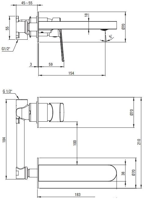 Смеситель Deante Alpinia Nero BGA N55L - фото