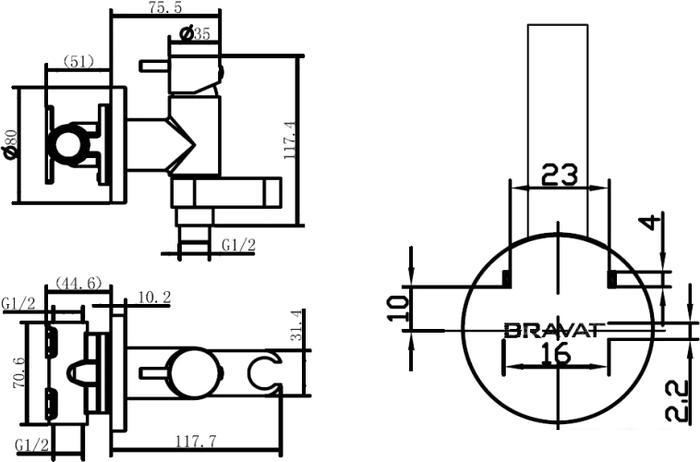 Смеситель Bravat Eler D9137CP - фото