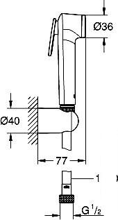 Душевой гарнитур Grohe Tempesta-F Trigger Spray 30 26354000 - фото