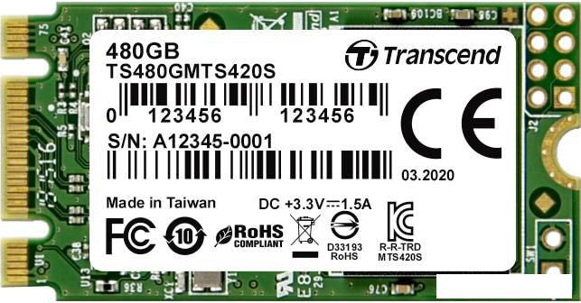 SSD Transcend MTS420S 480GB TS480GMTS420S - фото