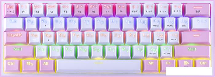 Клавиатура Redragon Fizz (розоый/белый) - фото