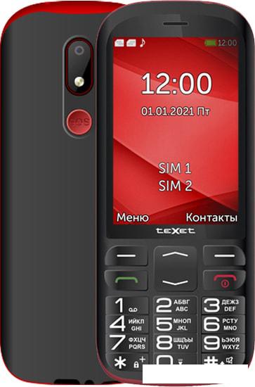 Мобильный телефон TeXet TM-B409 (черный/красный) - фото