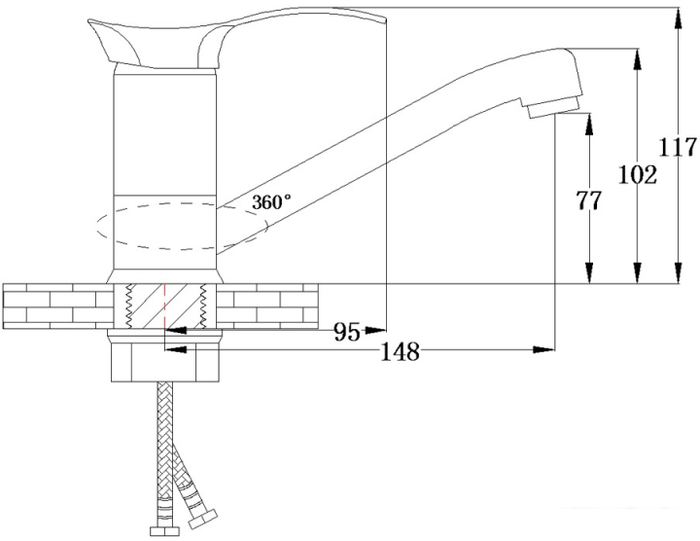 Смеситель РМС SL86-004FBS-15 - фото