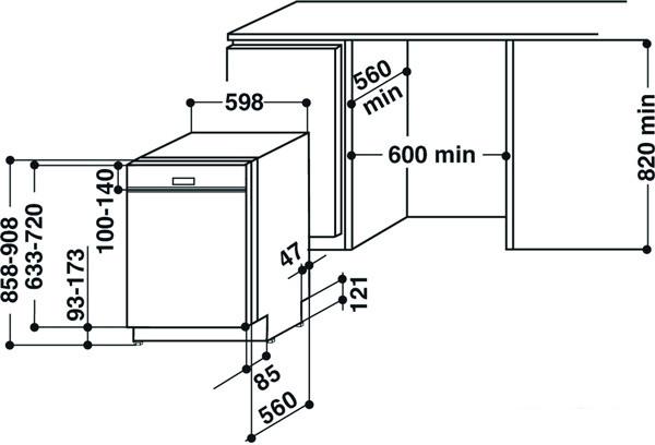 Посудомоечная машина Whirlpool WBC 3C26 B - фото