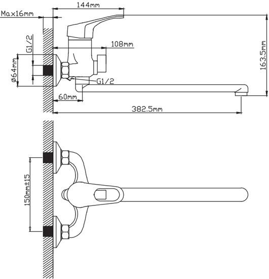 Смеситель Diadonna D-D22-294 - фото