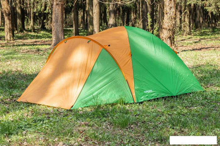 Треккинговая палатка Sundays ZC-TT010-4P v2 (зеленый/желтый) - фото