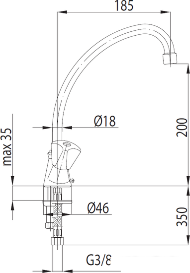 Смеситель Armatura Standard 303-415-00 - фото