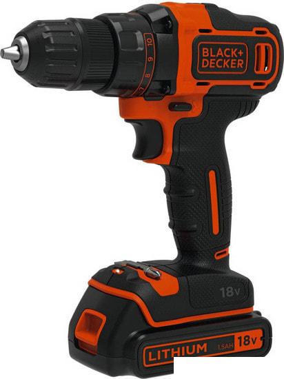 Дрель-шуруповерт Black & Decker BDCDD186K1B (с 2-мя АКБ) - фото