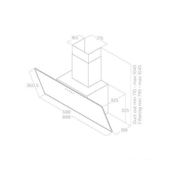 Кухонная вытяжка Elica Shire BK/A/60 No Plug PRF0143990A - фото