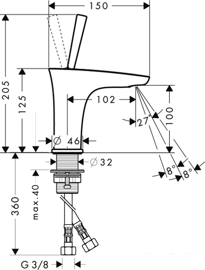 Смеситель Hansgrohe PuraVida 15075000 - фото