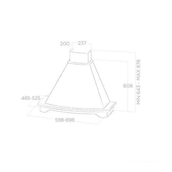 Кухонная вытяжка Elica Coraline WH/A/60 T.Grezzo PRF0041810B - фото