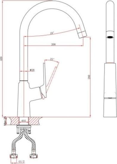 Смеситель A-Five A5-1524 - фото