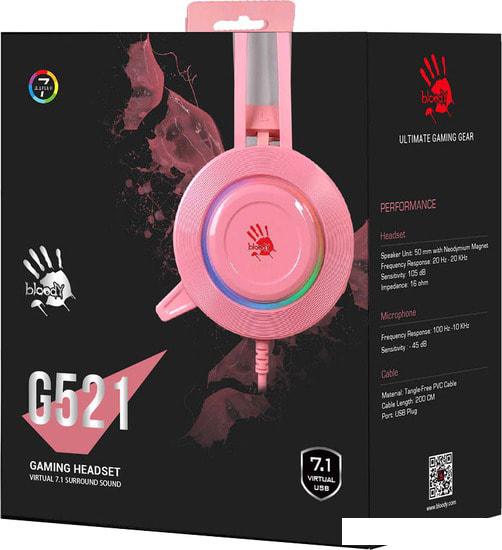 Наушники A4Tech Bloody G521 (розовый) - фото