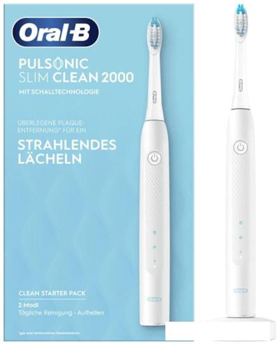 Электрическая зубная щетка Oral-B Pulsonic Slim Clean 2000 (белый) - фото