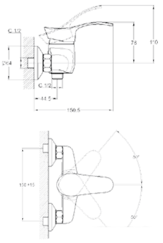 Смеситель G.Lauf KLO5-A048 - фото