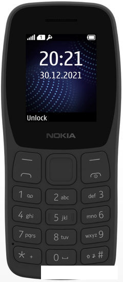 Кнопочный телефон Nokia 105 (2022) TA-1428 Dual SIM (черный) - фото