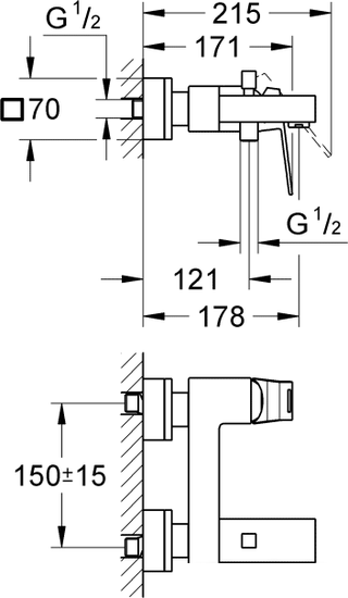 Смеситель Grohe Eurocube 23140000 - фото