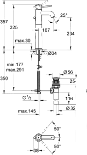 Смеситель Grohe BauClassic 32868000 - фото