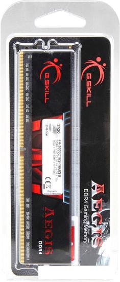 Оперативная память G.Skill Aegis 16GB DDR4 PC4-24000 F4-3000C16S-16GISB - фото