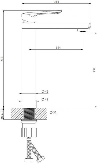 Смеситель Esko Lagos Black LG25B - фото