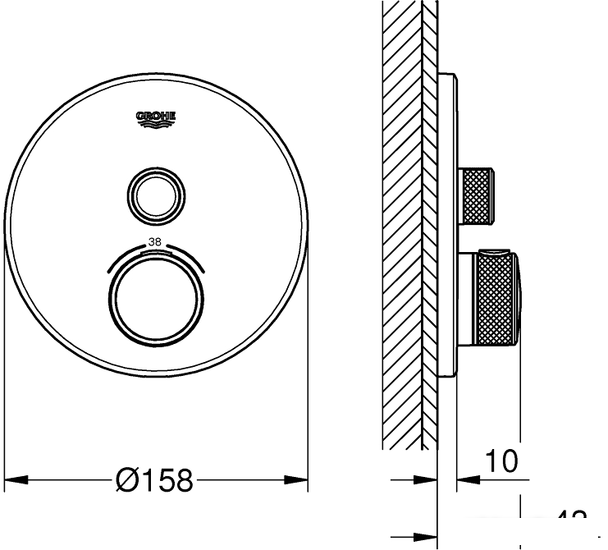 Смеситель Grohe Grohtherm SmartControl 29118000 - фото