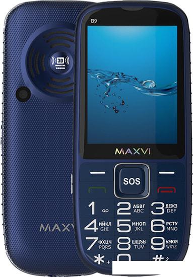 Мобильный телефон Maxvi B9 (синий) - фото