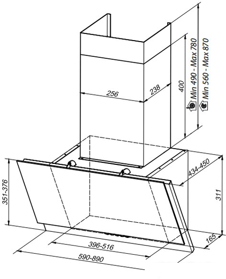 Кухонная вытяжка Faber Grexia Gres LG/X A60 330.0543.467 - фото