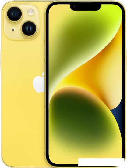Смартфон Apple iPhone 14 Dual SIM 128GB (желтый) - фото