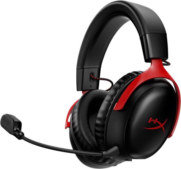 Наушники HyperX Cloud III Wireless (черный/красный) - фото