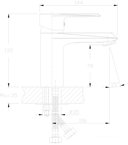 Смеситель Rossinka Silvermix RS28-11 - фото