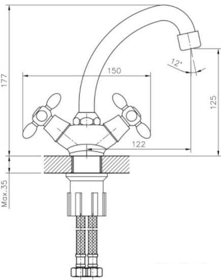 Смеситель Decoroom DR53012 - фото