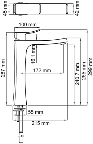 Смеситель Wasserkraft Aller 1063H - фото