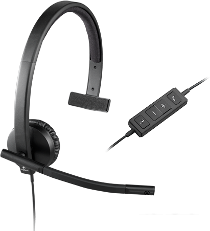 Наушники с микрофоном Logitech USB Headset Mono H570e - фото